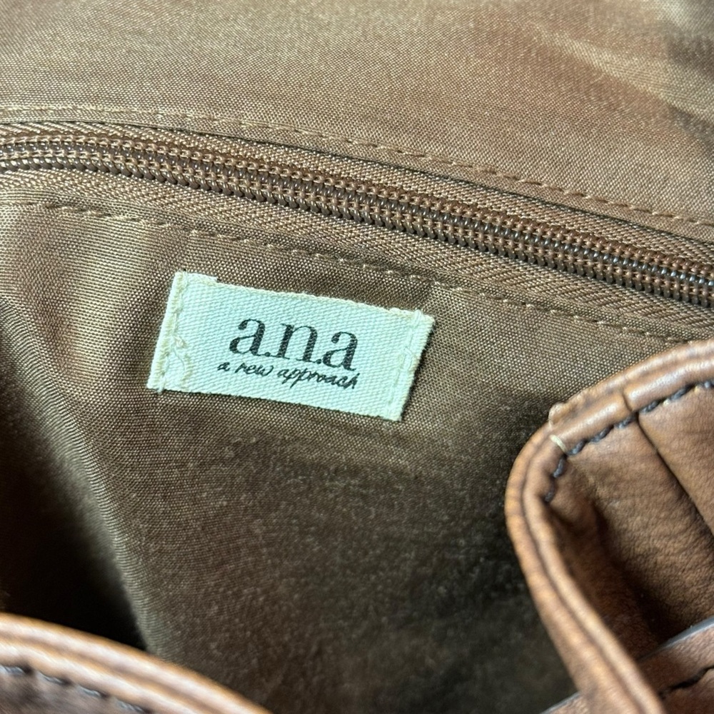a.n.a (A New Approach) Faux Leather Brown Backpack‎ Purse - Picture 3 of 6